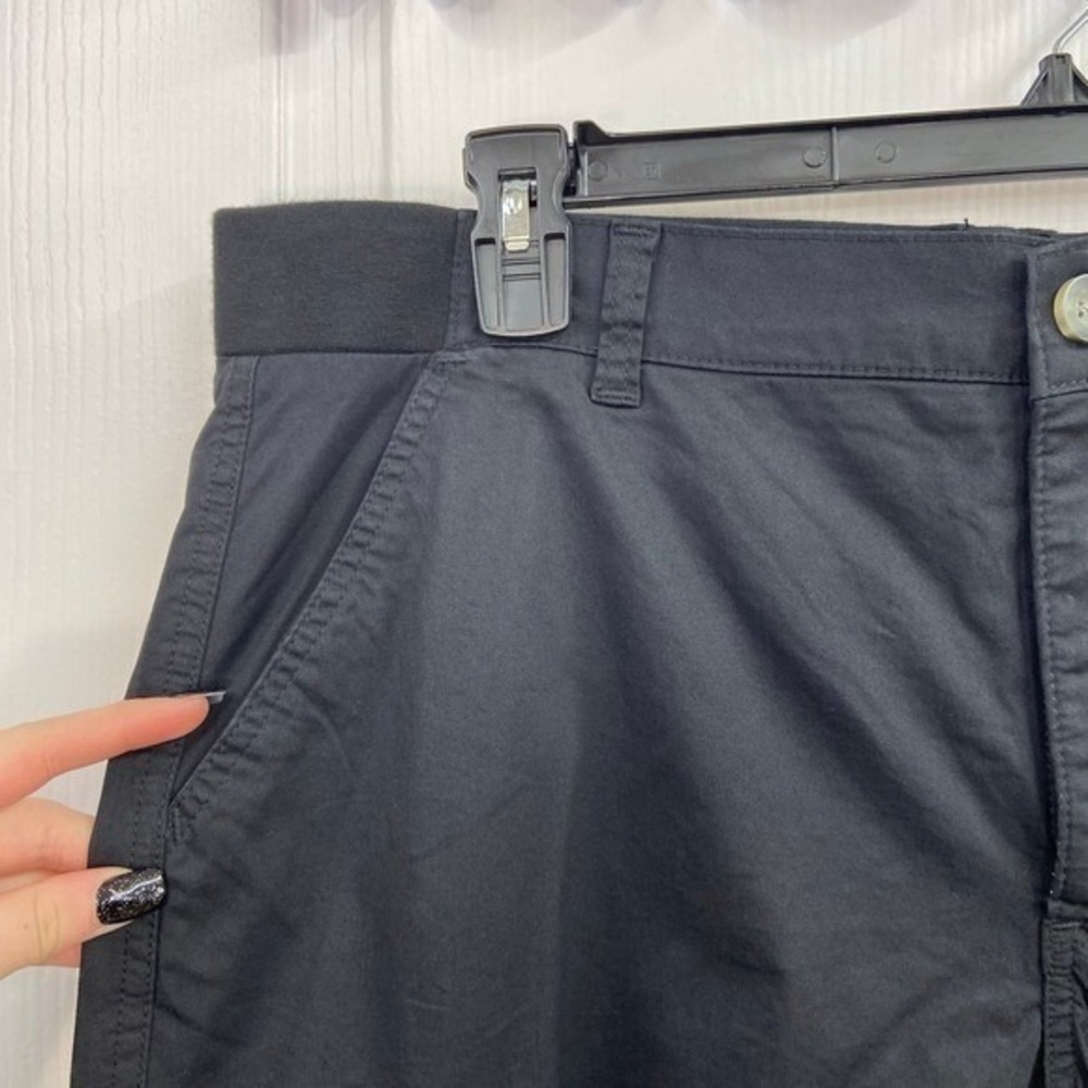NEW Lee black flex-to-go relaxed fit cargo comfort waistband skimmer capri pants - Picture 2 of 9